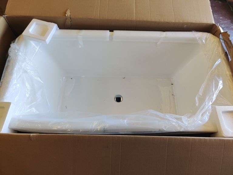 Acrylic Freestanding Bathtub, 30" W x 24" H x 59" L | Open Box