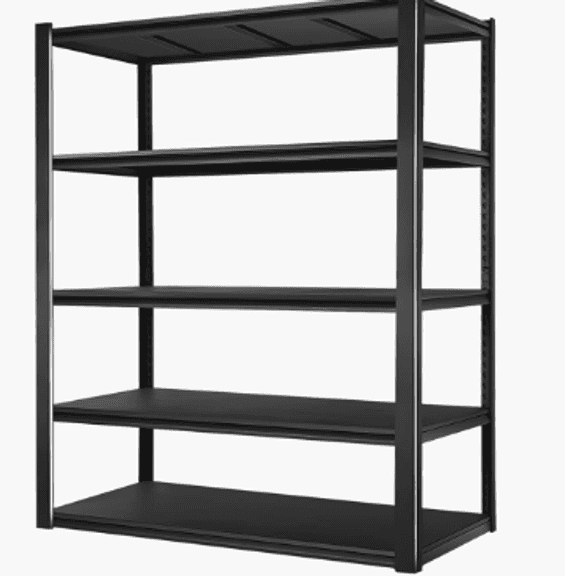 5 Shelf Steel Shelving, Black | Open Box - Rio Grande Trade