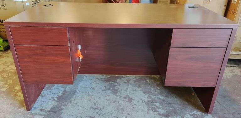 Executive Desk w/ Lock Drawers, 60" W x 30" H x 30" D | Open Box