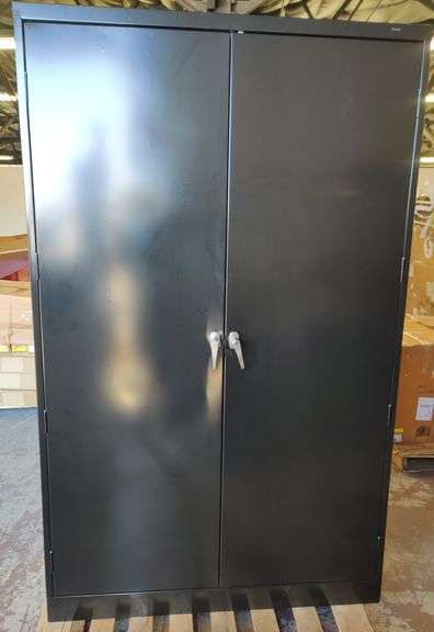 Tenssco Jumbo Steel Storage Cabinet, 48" W x 78" H x 18" D | Open Box