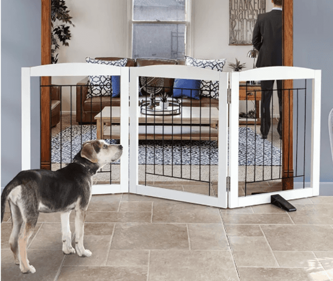 ZJSF Freestanding Dog Fence, 24"H 3 Panels | Open Box