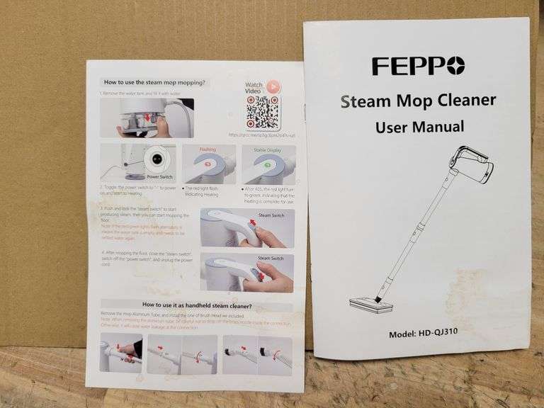 FEPPO Steam Mop Kit Grey | Open Box | (See Condition Notes)