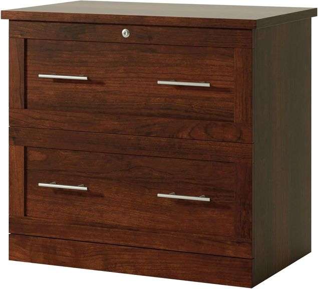 Realspace29" W x 18.5" D Lateral 2-Drawer File Cabinet, Mulled Cherry | Open Box
