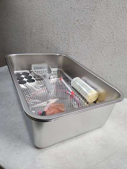 Stainless Steel Cat Litter Box, 19.5"x13.5"x6.2" | Like New
