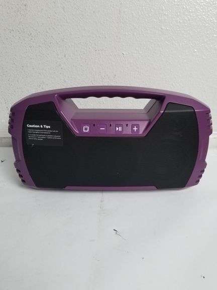 VOCOBOOM Waterproof Wireless Bluetooth, AUX Speaker, 40W, Purple | Open Box