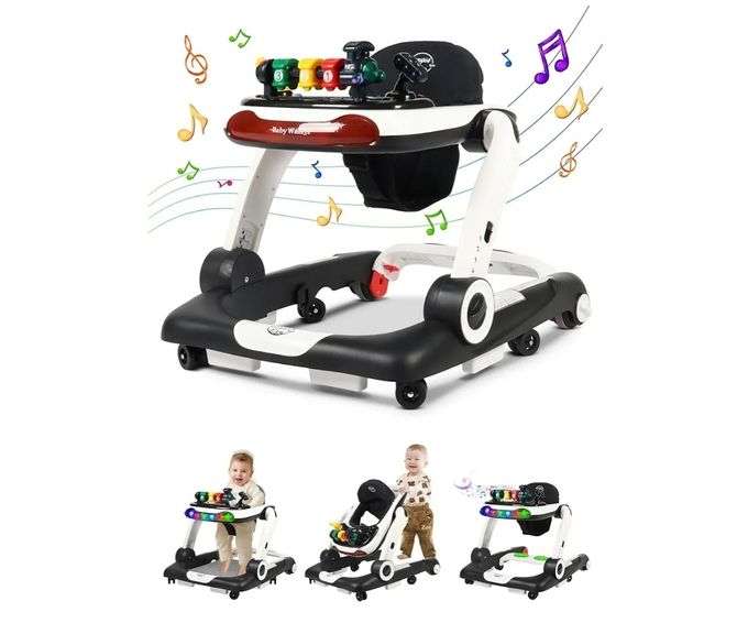 AIMSNK 5-In-1 Baby Walker/Bouncer/Rocker, 6-18 Months | Open Box