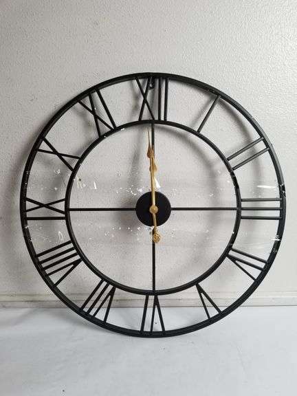 LEIKE Large Modern Wall Clock For Living Room, 30" Non-Ticking | Open Box | (See Condition Notes)