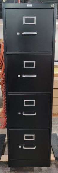 HON 4 Drawer Vertical File Cabinet w/ Lock, 15" W x 52" H x 26.5" D | Open Box
