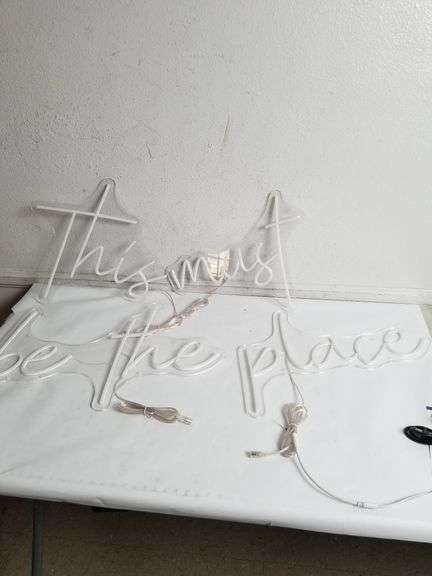 SSGLABSIGN 78"x16" Super Large This Must Be The Place LED Sign For Bedroom, Office, Wedding, Cafe Bar | Open Box | (See Condition Notes)