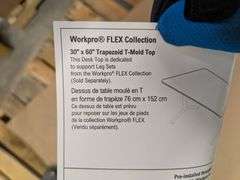 WorkPro Flex Collection Trapezoid Table Top, Espresso, 60