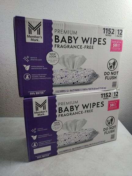 MEMBERS MARK Baby Wipes, 12pks, Set of 2 | Like New