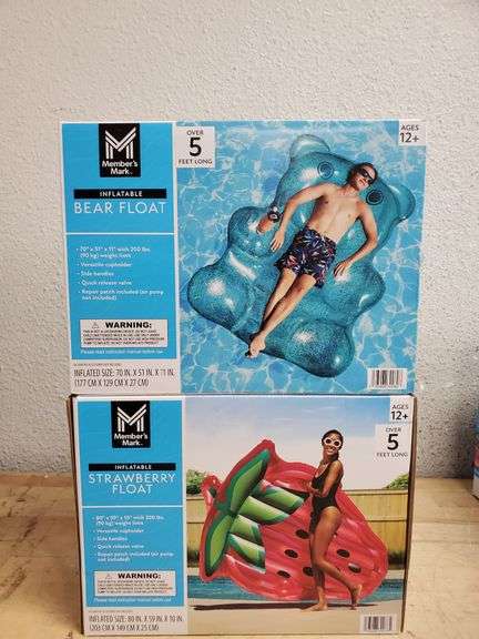 Member's Mark Inflatable Bear & Strawberry Float | Like New - Rio ...