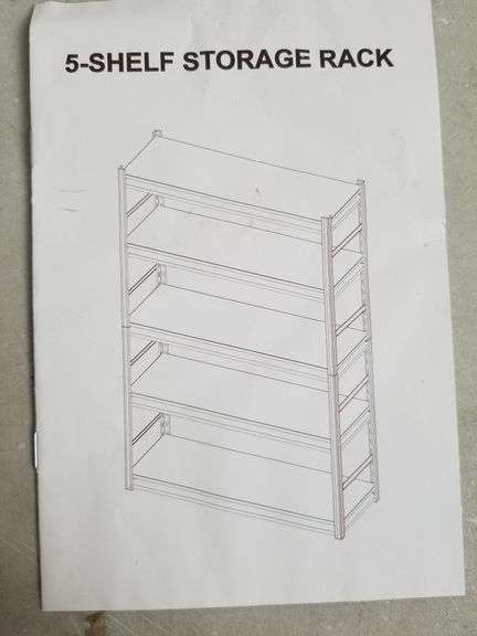 5-Shelf Steel Storage Rack/Shelving Unit | Open Box | (See Condition ...