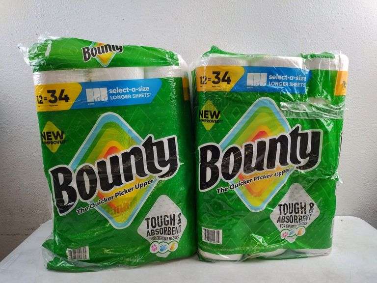 BOUNTY Paper Towels, 12pk, Set of 2 | Open Box