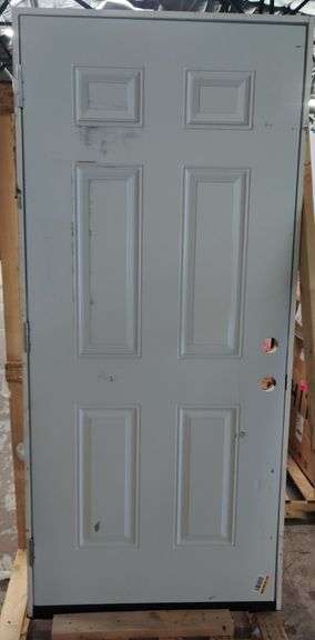 Masonite 6-Panel Steel Framed Door. 36" x 80" | Open Box