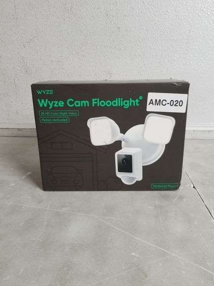 WYZE Cam Floodlight V2 2K HD Color Night Vision, Motion Activated, Hardwired Powered | Open Box