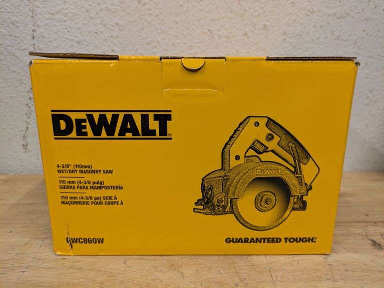DEWALT Wet Tile Saw, Masonry, 4-3/8-Inch (DWC860W) | Open Box