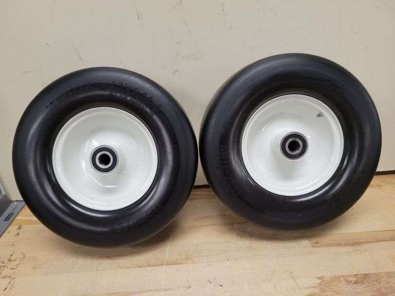 LOCOCEE 13x5.00-6 Flat Free Lawn Mower Tires (2 Pc) | Open Box