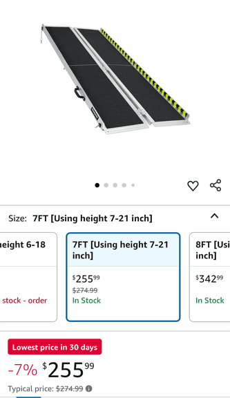 Huayaw Wheelchair Ramp, 7ft | Open Box | (See Condition Notes)
