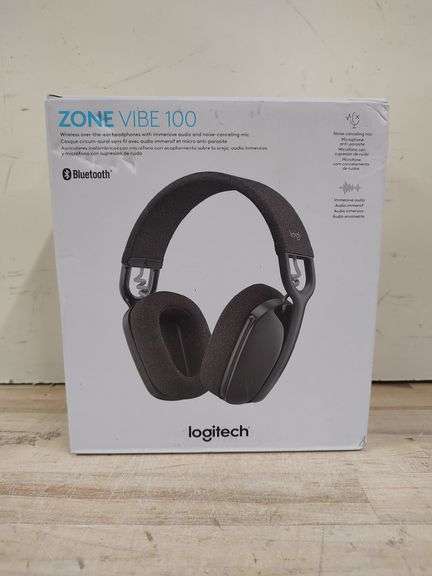 LOGITECH Zone Vibe 100 Wireless Over-the-Ear Headphones w/Noise ...