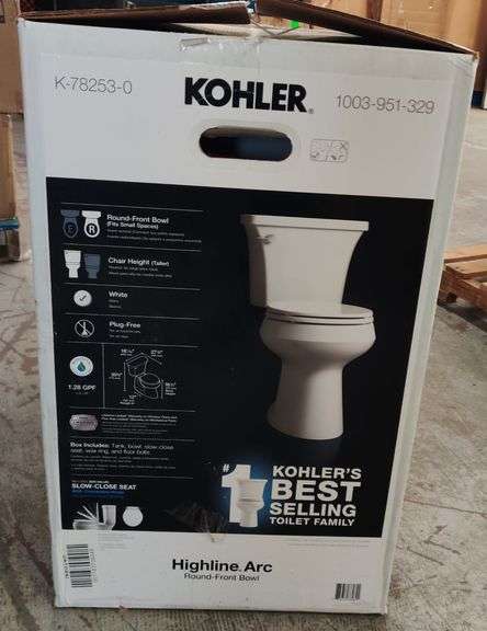 Kohler Rough In Kohler Highline Arc 12 in. Rough In 2-Piece 1.28 GFP Single Flush Round ...