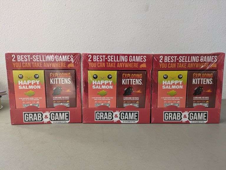 EXPLODINGKITTENS Grab & Game 2pk Best Selling Games 3 Set | Open Box ...