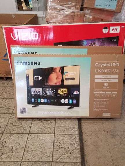 Bundle of Defective/Damaged TVs, VIZIO Quantum 65", SAMSUNG Crystal UHD 58" & SAMSUNG Crystal UHD 55" | Damaged | (See Condition Notes)