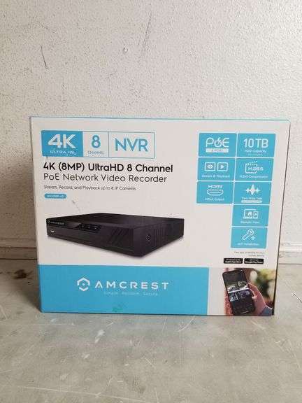 AMCREST NV4108E-A2 4K 8MP UltraHD 8 Channel PoE Network Video Recorder | Like New | (See Condition Notes)