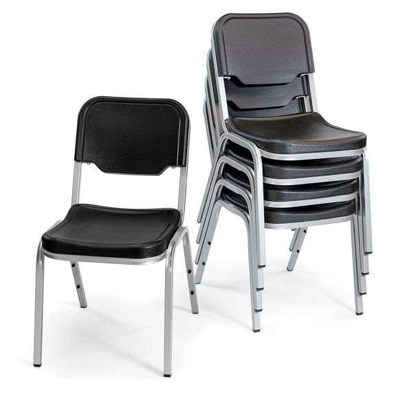 Iceberg 64111 Rough 'N Ready Stack Chairs, Set of 4 | Open Box