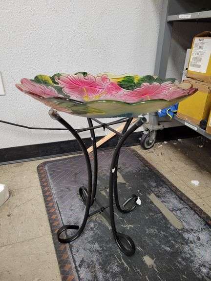 Humming Bird Bath 22"H | Open Box | (See Condition Notes)