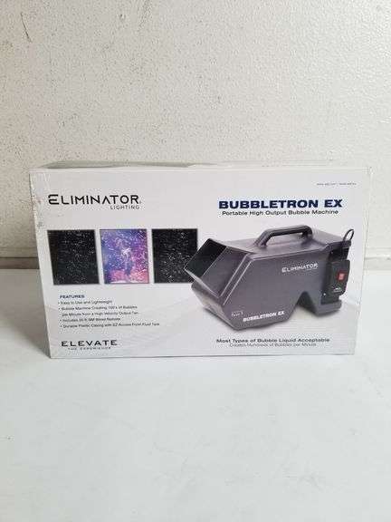 ELIMINATOR LIGHTING BubbleTron EX Portable High Output Bubble Machine With Wired Remote Control | Open Box