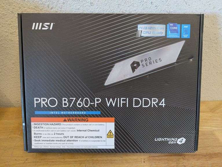 MSI PRO B760-P WiFi DDR4 ProSeries Motherboard | Like New | (See Condition Notes)