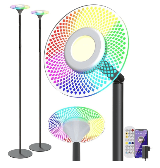 Yaldomt Smart RGB Floor Lamps, Set of 2 | Open Box