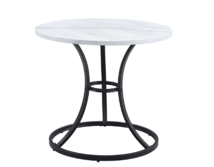 FLYNAMA Round Coffee Table 33" With Metal Legs | Open Box | (See Condition Notes)