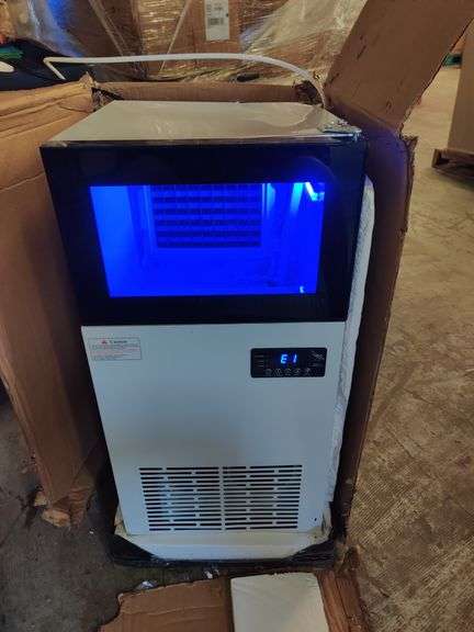 Commercial Ice Maker Machine, 35 Lbs. Capacity, 15" W x 30" H x 16" D, Turns On | Open Box | (See Condition Notes)