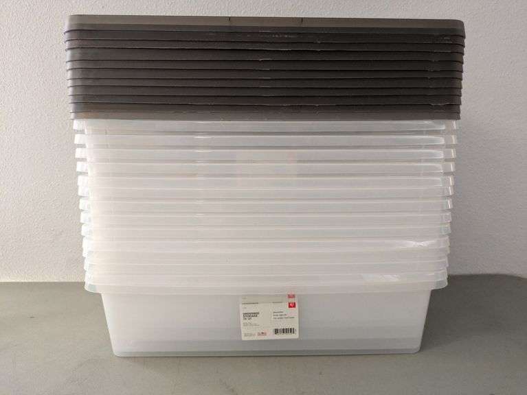 IRIS Underbed Storage 28qt, 14 Containers, 11 Lids | Open Box