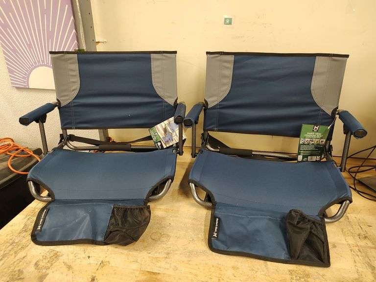 MEMBER'S MARK Folding Stadium Chairs, 2ct | Open Box