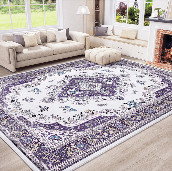 HOMORE Non-Slip Washable Area Rug, 6' x 9' | Like New