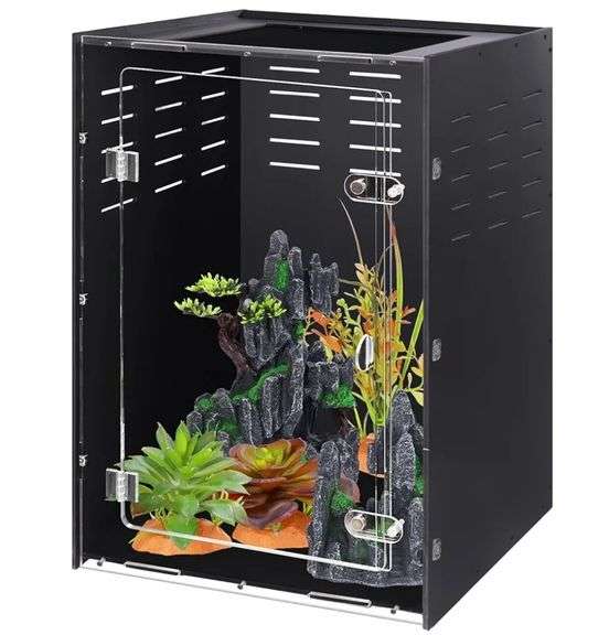 MAIYUOLG Acrylic 25 Gallon Terrarium Enclosure For Reptiles, 16