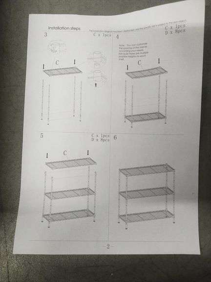 UNKNOWN 3-Tier Wire Rack - Black | Open Box | (See Condition Notes ...