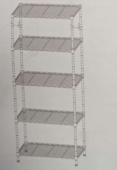 REIBII Wire Shelving Rack 5 Tier | Open Box | (See Condition Notes ...