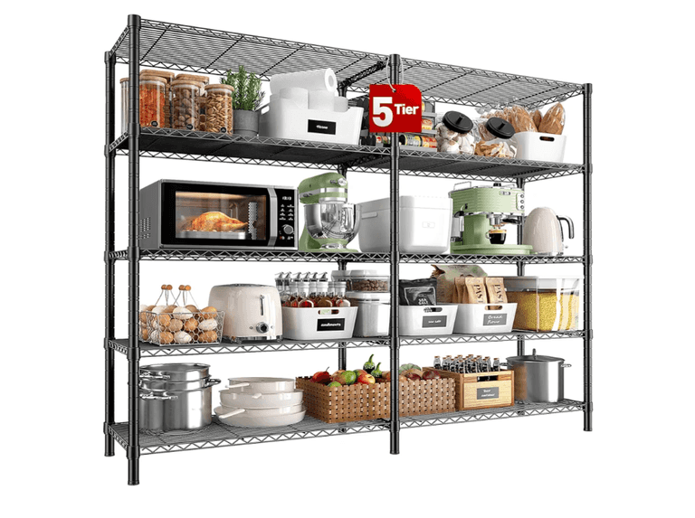 REIBII 5 Tier Wire Storage Shelving | Open Box | (See Condition Notes ...