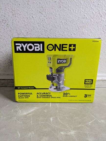 Rio Equip Router RYOBI ONE+ 18V Compact Router PCL424B (TOOL ONLY) | Open Box | (See ...