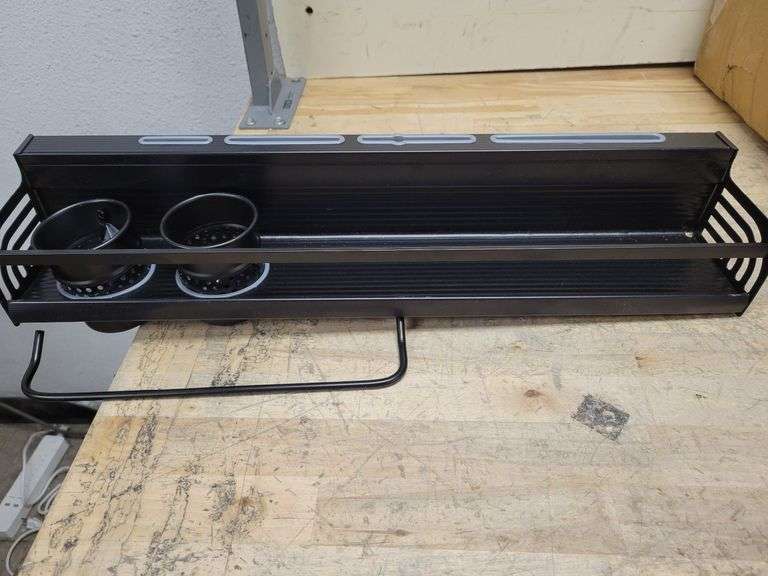 UNKNOWN Wall-Mounted Kitchen Spice Rack - Black | Open Box | (See ...