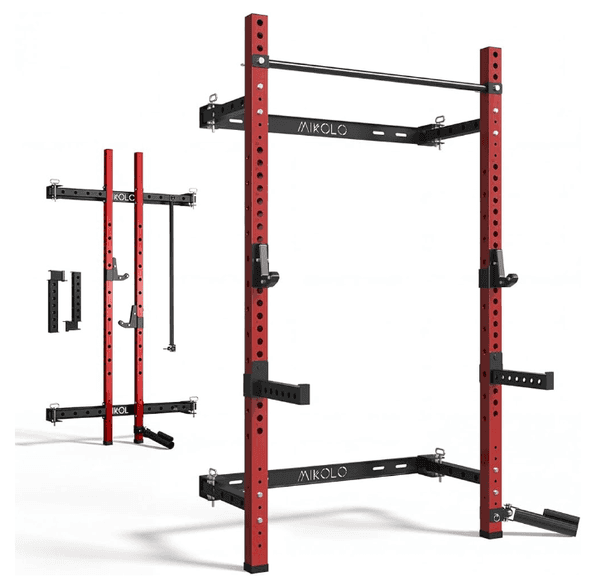 MIKOLO Folding Wall Mounted Squat Rack | Open Box | (See Condition ...