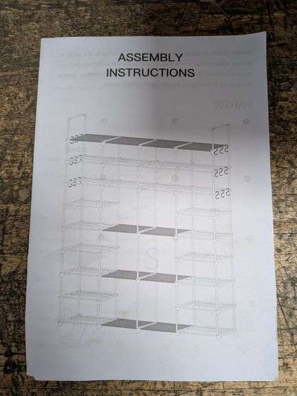 Multi-Tiered Shelving Rack, Black | Open Box | (See Condition Notes ...