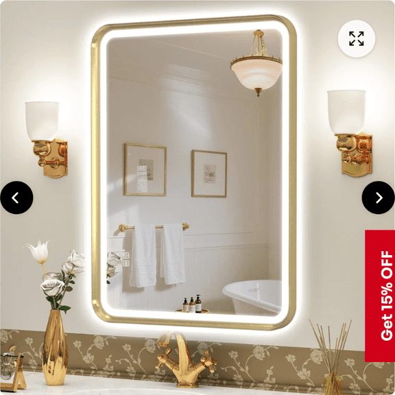 KEONJINN LED Bathroom Mirror 300x300mm | Like New | (See Condition Notes)
