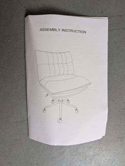 Fuzzy White Low Back Rolling Chair | Open Box | (See Condition Notes ...