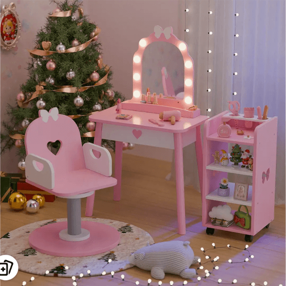 CALLALES Toddler Pretend Makeup Table Set for 3Yrs Old | Like New | (See Condition Notes)