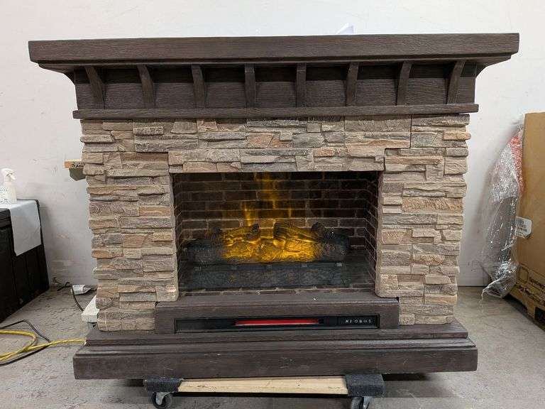Allen + Roth 53-inch Electric Fireplace with Remote Control | Open Box ...
